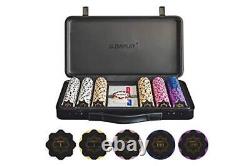 SLOWPLAY Nash 14g Clay Poker Chips Set for Texas Hold'em 300 PCS with Numbere