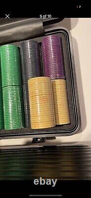 SLOWPLAY Nash Ceramic Poker Chips Set for Texas Hold'em, 500 PCS 2 set