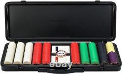 SLOWPLAY Nash Ceramic Poker Chips Set for Texas Hold'em, 500 PCS with Numbered