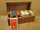SPIRIT OF ST LOUIS POKER SET with UNITED AIRLINES CARD DECKS, In Locking Wood Box