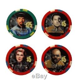 STAR TREK THE CRUISE LIMITED EDITION MIRROR UNIVERSE CASINO POKER CHIP SET of 4