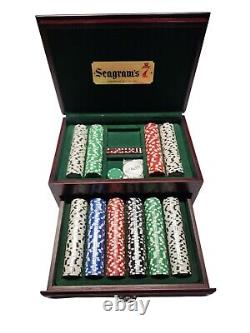 Seagram's 7 Executive Poker Set Wooden Case