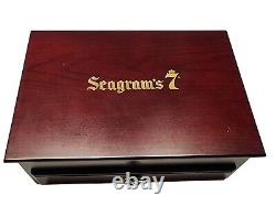 Seagram's 7 Executive Poker Set Wooden Case