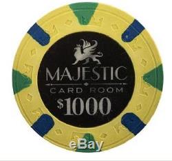 Set 300 MAJESTIC CARD ROOM clay casino poker chips you choose denominations