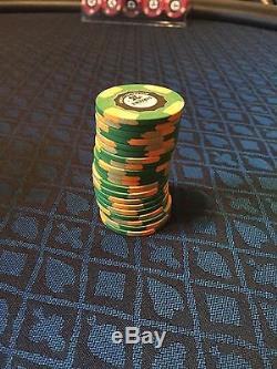 Set Of 100 Par A Dice Paulson Poker Chips Green