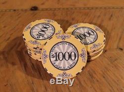 Set Of 500 Scroll Ceramic Poker Chips