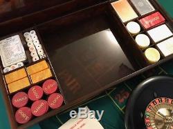 Set Roulette Poker Bridge Dadi Renzo Romagnoli Bachelite Cofanetto completo Raro