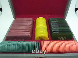 Set Vintage Galalith Boxed Poker Chips 1550g