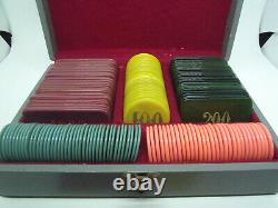 Set Vintage Galalith Boxed Poker Chips 1550g