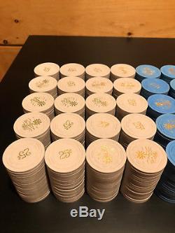 Set of 1,500 TR King El Rancho Large Crown Poker Chips TRK