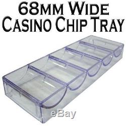 Set of 10 Clear Acrylic Poker Chip Trays by Brybelly
