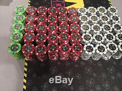 Set of 1000 Poker Chips Majestic Card Room