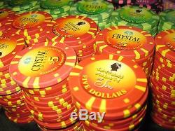 Set of 1072 Caesars Palace At Sea Crystal Cruises Bud Jones Type S2 Poker Chips