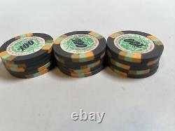 Set of 15 Paulson 1998 Casino De Isthmus $100 Poker Chips James Bond One Hundred