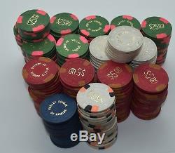 Set of 309 Valley School of Gaming 25¢-1-5-25-500 Poker Chips Las Vegas Paulson