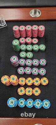 Set of 325 Casino De Isthmus 007 Paulson Top Hat & Cane Poker Chips