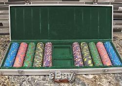Set of 500 Casino de Isthmus Paulson TH&C Clay Poker Chips WithAluminum Case New