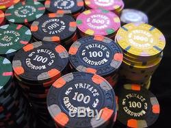 Set of 500 Paulson Private Cardroom Top Hat and Cane Suits poker chips