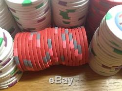 Set of 600 Chips Casino Bremerton, Washington. Paulson Top Hat & Cane chips