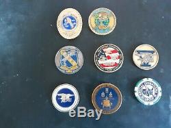 Set of 7 Navy CPO Challenge Coins US Navy Seal team V Special Ops one poker chip