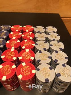 Set of 750 TR King El Rancho Large Crown Poker Chips TRK