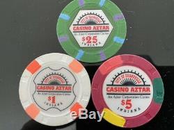 Set of 800 Real Paulson Poker Chips from Casino Aztar Evansville Indiana