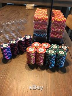 Set of 840! Paulson Poker Chips World Top Hat & Cane WTHC
