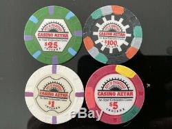 Set of 900 Real Paulson Casino Chips from Casino Aztar Evansville Indiana
