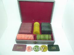 Set of Vintage Galalith Poker Chips 1536g