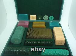 Set of Vintage Galalith Poker Chips 2360g