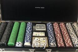 Sharper Image Tournament Class Poker Chip Set withDice and Carrying Case