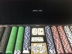 Sharper Image Tournament Class Poker Chip Set withDice and Carrying Case