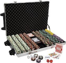 Showdown Poker Chip Set Aluminum Carry Case Casino Clay Composite 13-Gram