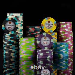 Showdown Poker Chips Set 200 Heavyweight (13.5-Gram) Clay Composite Chips w