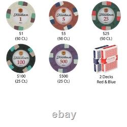 Showdown Poker Chips Set 200 Heavyweight (13.5-Gram) Clay Composite Chips w