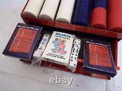 Snap-On Party Box Poker Chip & Playing Card Metal Toolbox Set Tool Box Cribbage