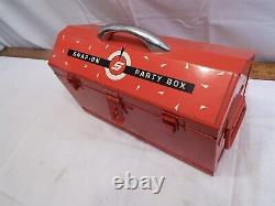 Snap-On Party Box Poker Chip & Playing Card Metal Toolbox Set Tool Box Cribbage