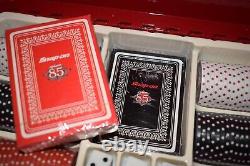 Snap On Tools 85th Anniversary Poker Chips Cards Party Metal Tool Box Set NOS