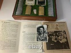 Southern Comfort Riverboat Gambler Poker Set Gold Silver Chips Cards Dice Box