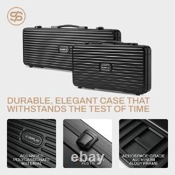 Stylish Portable Poker Set 500 PCS Clay Chips with Durable Case & Accessories