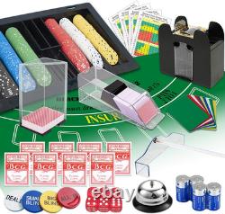 Super Casino Game Set 6 Deck Shuffler+360Pcs Chips+8 Poker Cards+Card Shoe+Chip Super Casino Game Set 6 Deck Shuffler+360Pcs Chips+8 Poker Cards+Card Shoe+Chip
