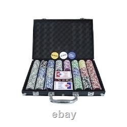 THUNDERBAY 500 Clay Composite Poker Chips Set with Aluminum Case, Two Decks o