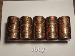 Tangiers Hotel & Casino Movie Prop Replica $5 Poker Chips 100 Chip Set