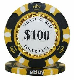 Texas Holdem Poker Chip Set Monte Carlo 1000ct 14g Bulk