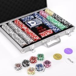 Texas Holdem Poker Chips Set, 500 Pcs Poker Set, Denomination Poker Chip Set Wi