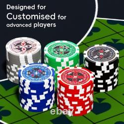 Texas Holdem Poker Chips Set, 500 Pcs Poker Set, Denomination Poker Chip Set Wi