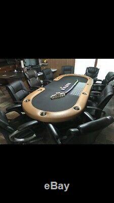 Texas holdem Furniture Poker Set Table & Chairs With Canyon Bluff 13.5 Chip Set