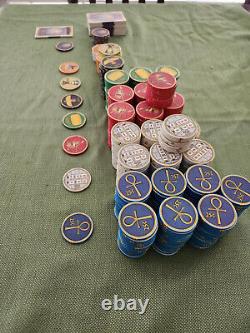 The Egyptians Chipco Poker Chip Set Extremely Rare