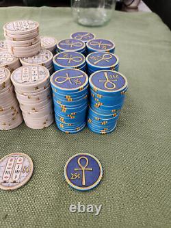 The Egyptians Chipco Poker Chip Set Extremely Rare