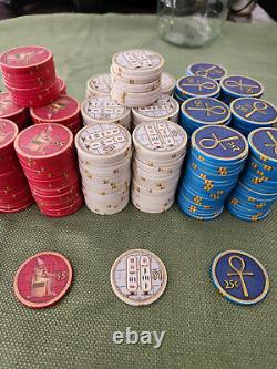 The Egyptians Chipco Poker Chip Set Extremely Rare